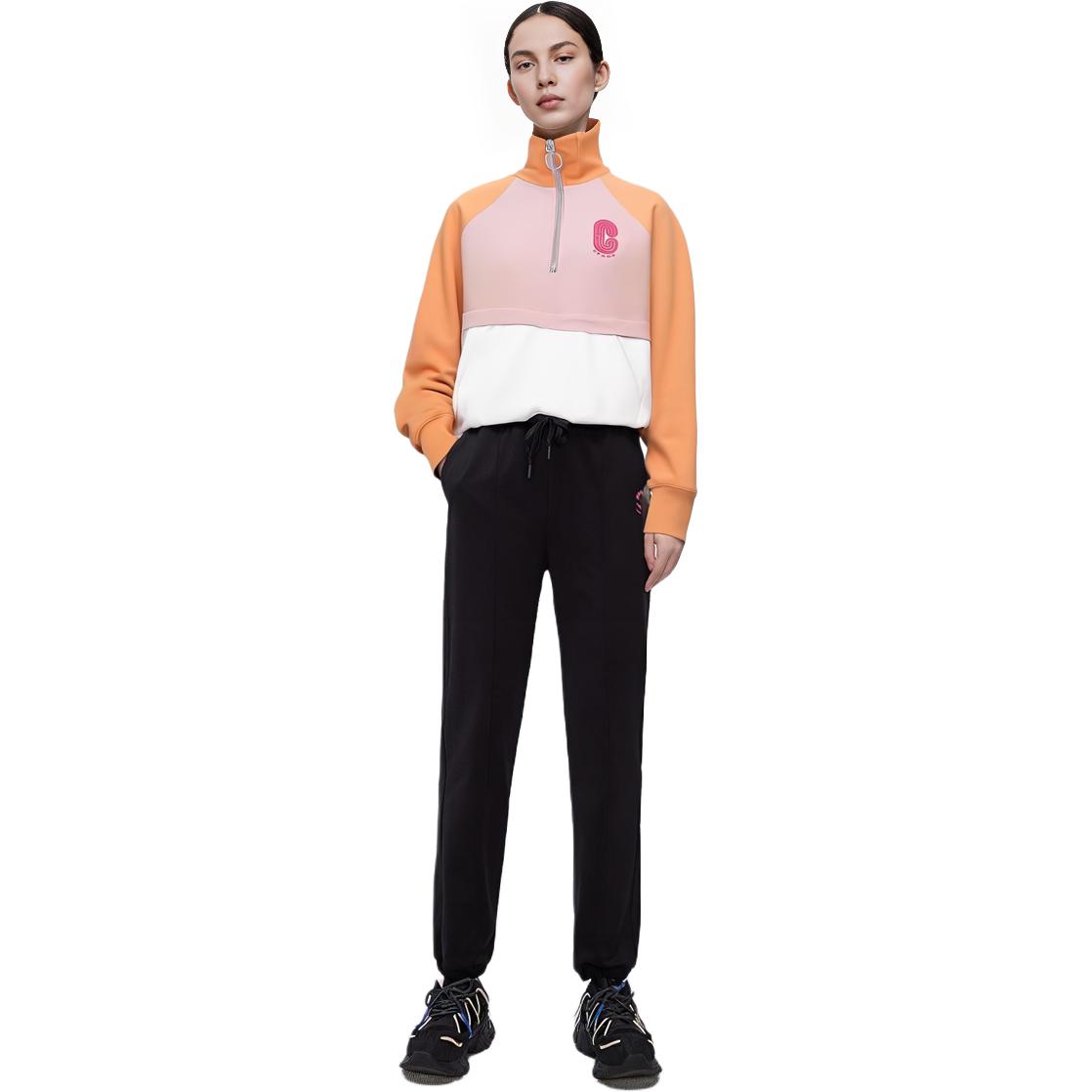 Purchase (Women) COACH FW22  Orange Logo Print Colorblock Long-Sleeve Sweatshirt. 1540-MTI