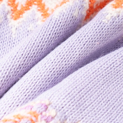 (W) 코치 FW22 패턴 자카드 스키 니트 스웨터 라일락 퍼플. CE892-LIL 1