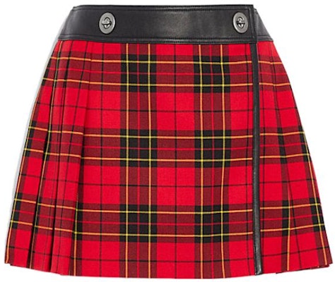 (W) COACH FW22 格紋拼接休閒裙 紅色. CG590-REM Order (W) COACH FW22 格紋拼接休閒裙 紅色. CG590-REM