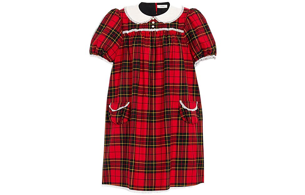 Order (W) コーチ FW22 チェック柄ポケット付き半袖ドレス レッド CG584-REM