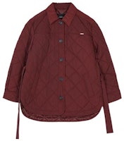 (Women) COACH FW22 Quilted Single-Breasted Jacket Red CB818-BUR (Women) COACH FW22 Quilted Single-Breasted Jacket Red CB818-BUR