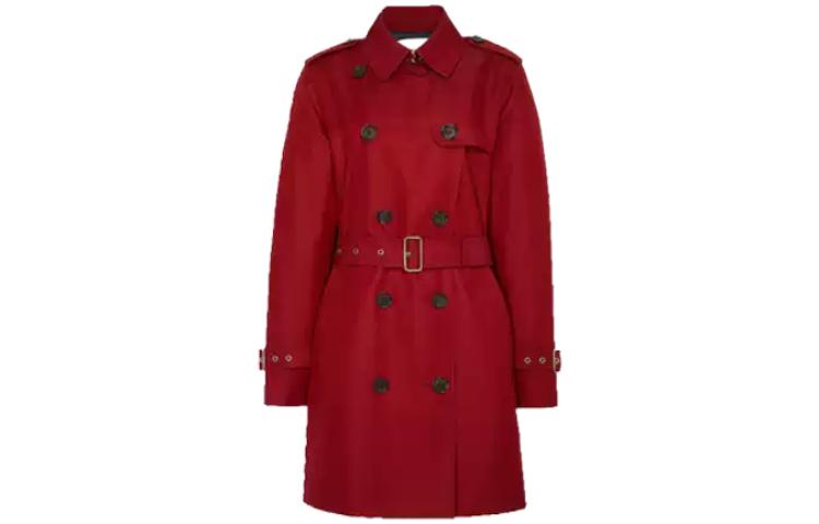 Order (Women) COACH FW22  Red Double-Breasted Mid-Length Trench Coat. C8771-RBY