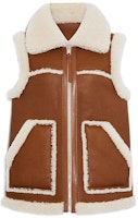 (Women) COACH FW22 Reversible Shearling Vest Brown. CB645-NA-SD (Women) COACH FW22 Reversible Shearling Vest Brown. CB645-NA-SD