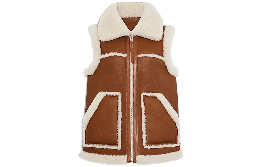 Order (W) COACH FW22 Rompi Shearling Reversible Coklat. CB645-NA-SD