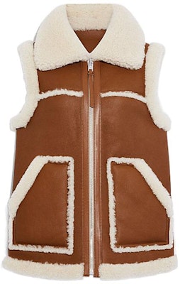 (W) COACH FW22 Rompi Shearling Reversible Coklat. CB645-NA-SD Order (W) COACH FW22 Rompi Shearling Reversible Coklat. CB645-NA-SD