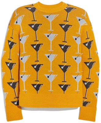 (W) 코치 FW22 옐로우 기하학 패턴 니트 스웨터 긴팔. 1163-YLW Order (W) 코치 FW22 옐로우 기하학 패턴 니트 스웨터 긴팔. 1163-YLW