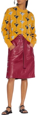 (W) 코치 FW22 옐로우 기하학 패턴 니트 스웨터 긴팔. 1163-YLW Lookbook (W) 코치 FW22 옐로우 기하학 패턴 니트 스웨터 긴팔. 1163-YLW