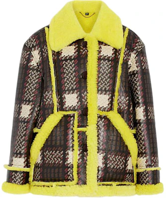 (Women) COACH FW22 Yellow Plaid Jacket CF033-BRCR Buy (Women) COACH FW22 Yellow Plaid Jacket CF033-BRCR