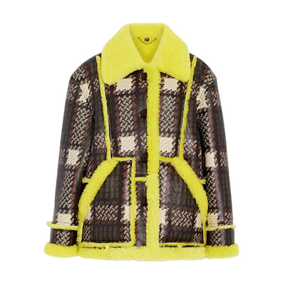 (Women) COACH FW22 Yellow Plaid Jacket CF033-BRCR