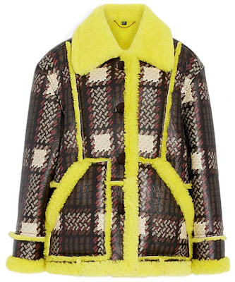 (Women) COACH FW22 Yellow Plaid Jacket CF033-BRCR Order (Women) COACH FW22 Yellow Plaid Jacket CF033-BRCR