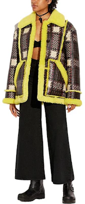 (Women) COACH FW22 Yellow Plaid Jacket CF033-BRCR Lookbook (Women) COACH FW22 Yellow Plaid Jacket CF033-BRCR