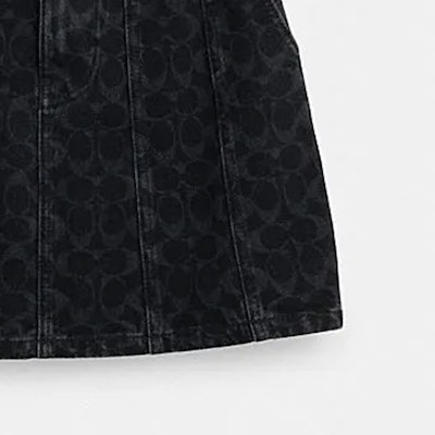 (W) COACH 2023秋冬 黑色休閒裙搭配純色標誌印花。 CL400-BLK Sizing (W) COACH 2023秋冬 黑色休閒裙搭配純色標誌印花。 CL400-BLK