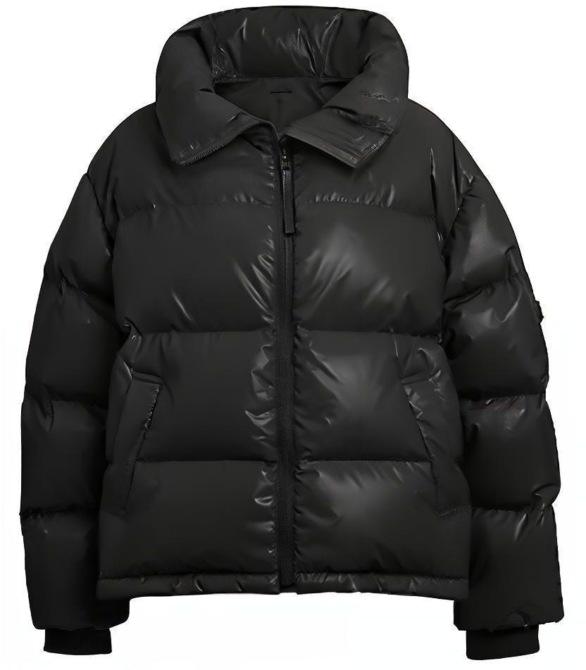 women-coach-fw-23-black-glossy-long-sleeve-down-jacket-cm-607-blk