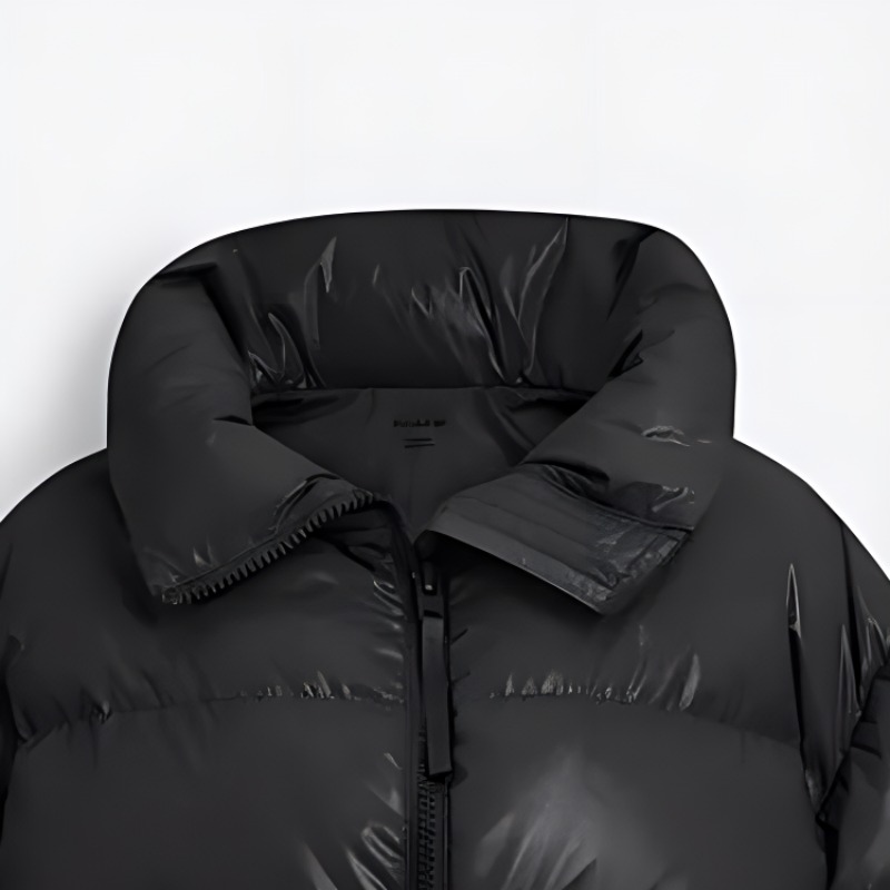 Details for (W) COACH FW23 Jaket Hitam Berkilat Lengan Panjang. CM607-BLK