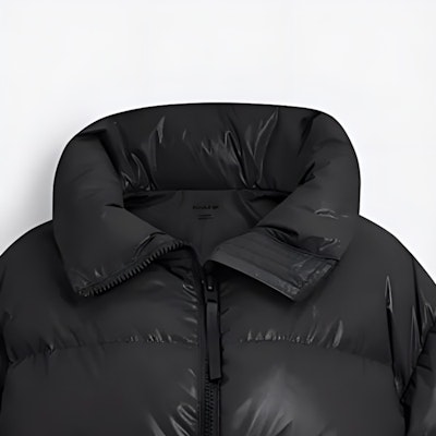 (W) COACH FW23 Jaket Hitam Berkilat Lengan Panjang. CM607-BLK Details for (W) COACH FW23 Jaket Hitam Berkilat Lengan Panjang. CM607-BLK