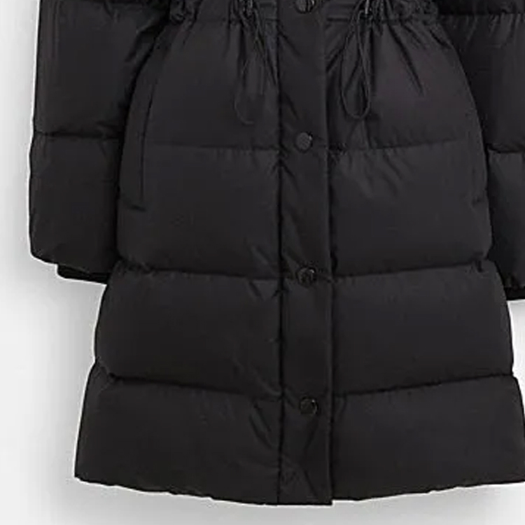 Details for (W) COACH FW23 黑色長版連帽羽絨外套 保暖時尚外衣 CL273-BLK