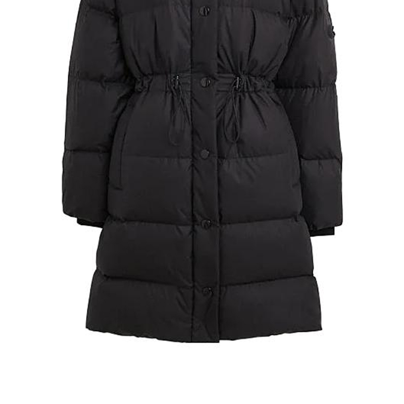 Cheap (W) COACH FW23 黑色長版連帽羽絨外套 保暖時尚外衣 CL273-BLK