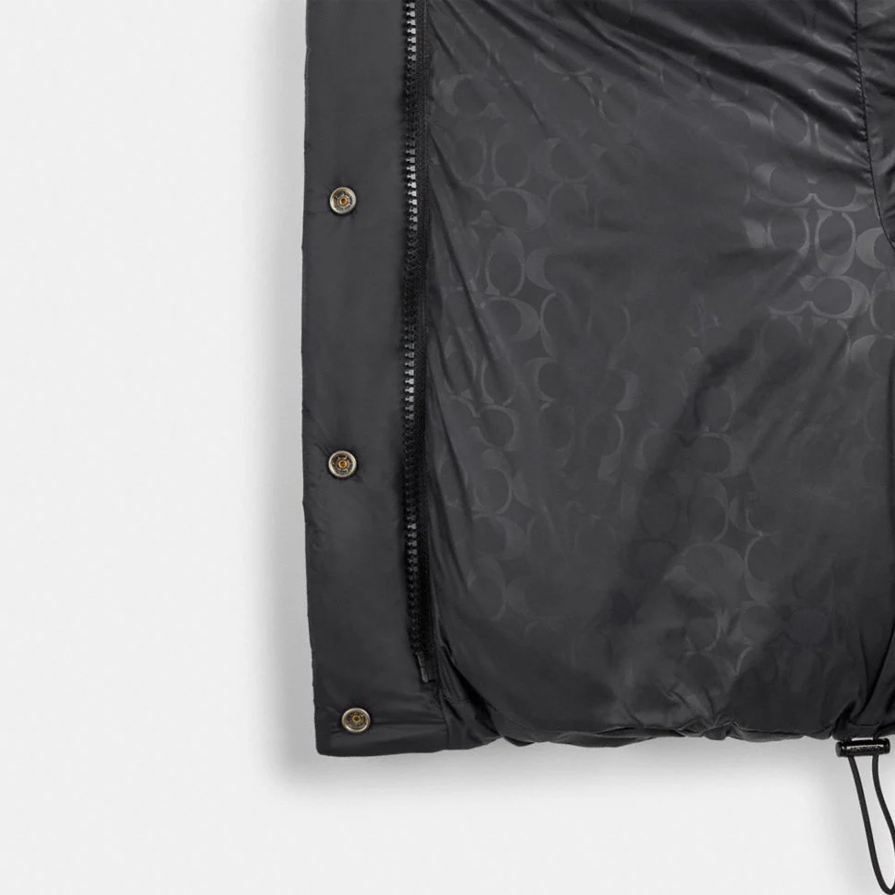 Details for (W) コーチ FW23 ブラック ショートダウンジャケット 暖かい襟 スリムフィット. CL932-BLK