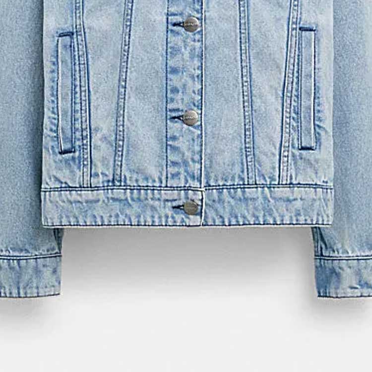 (Women) COACH FW23  Blue Denim Jacket with Letter Logo Print Long Sleeve. CL324-DEN 圖 9
