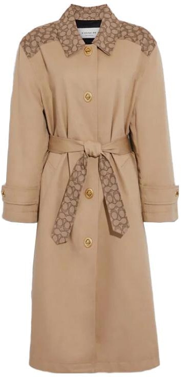women-coach-fw-23-brown-long-sleeve-trench-coat-with-patchwork-logo-design-cg-056-eal