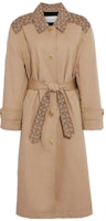 (Women) COACH FW23 Brown Long Sleeve Trench Coat with Patchwork Logo Design. CG056-EAL (Women) COACH FW23 Brown Long Sleeve Trench Coat with Patchwork Logo Design. CG056-EAL