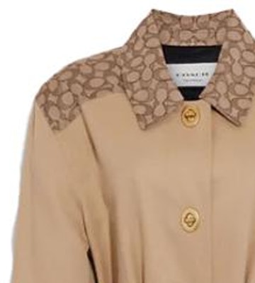 (W) COACH FW23 Abrigo Marrón Largo de Manga Larga con Diseño de Logo Patchwork. CG056-EAL Shop (W) COACH FW23 Abrigo Marrón Largo de Manga Larga con Diseño de Logo Patchwork. CG056-EAL