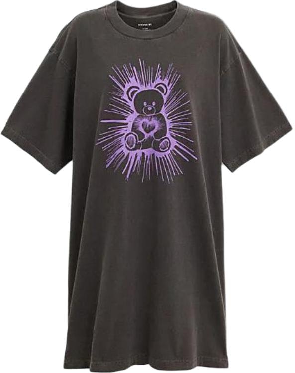 women-coach-fw-23-grey-teddy-bear-print-short-sleeve-dress-cl-320-smo