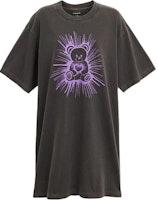 (Women) COACH FW23 Grey Teddy Bear Print Short Sleeve Dress. CL320-SMO (Women) COACH FW23 Grey Teddy Bear Print Short Sleeve Dress. CL320-SMO