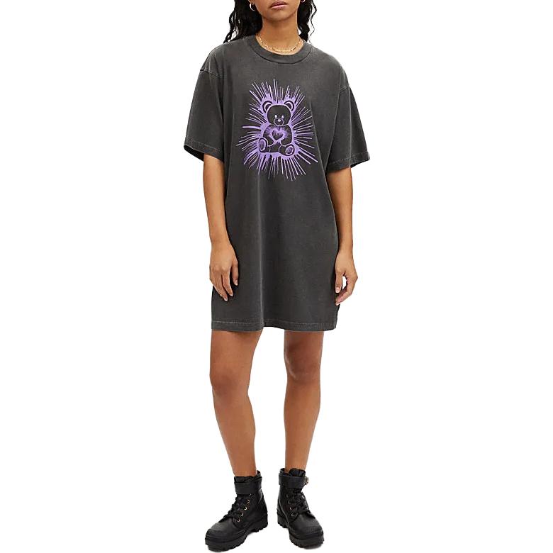 Lookbook (W) COACH FW23 Dress Pendek Abu-Abu Motif Teddy Bear. CL320-SMO