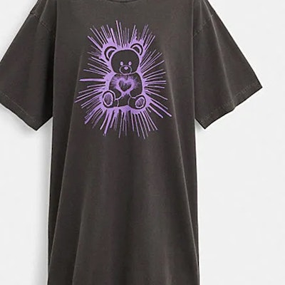 (W) 코치 FW23 그레이 테디베어 프린트 반팔 드레스. CL320-SMO Details for (W) 코치 FW23 그레이 테디베어 프린트 반팔 드레스. CL320-SMO