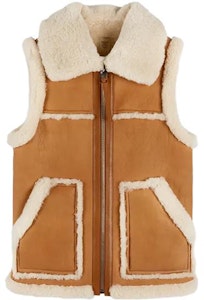 (W) COACH FW23 Ves Beige Putih Berkerah Lipat dengan Rekaan Tepi Mentah. CL686-NA-IY Order (W) COACH FW23 Ves Beige Putih Berkerah Lipat dengan Rekaan Tepi Mentah. CL686-NA-IY