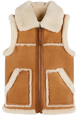 (W) 蔻驰FW23象牙白毛边翻折领背心. CL686-NA-IY Order (W) 蔻驰FW23象牙白毛边翻折领背心. CL686-NA-IY