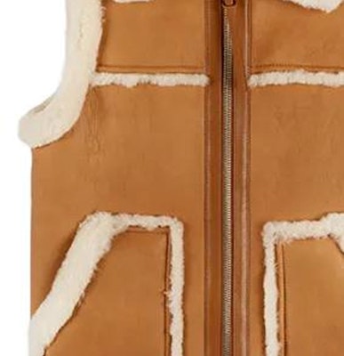 (W) 蔻驰FW23象牙白毛边翻折领背心. CL686-NA-IY Purchase (W) 蔻驰FW23象牙白毛边翻折领背心. CL686-NA-IY