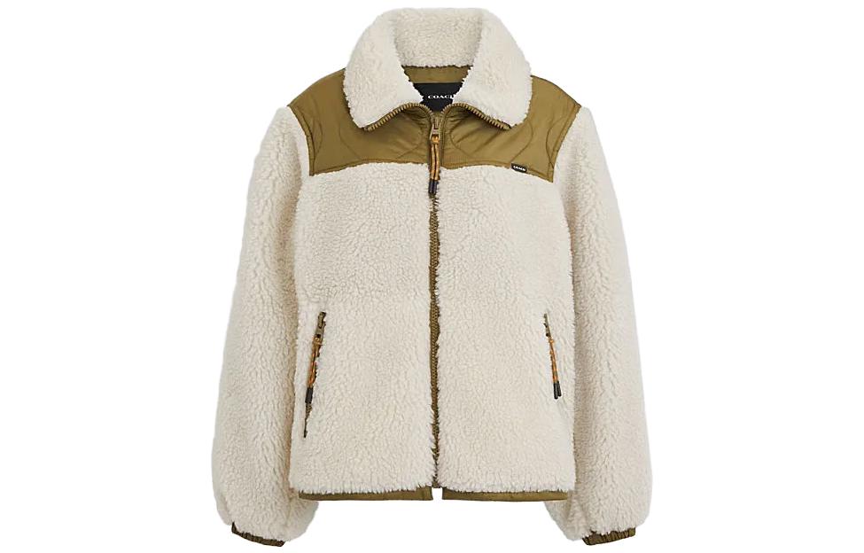 (Women) COACH FW23  Patchwork Quilted Casual Jacket in Cream Color. Cl281-CRM 圖 2