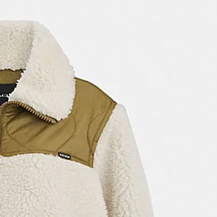(Women) COACH FW23  Patchwork Quilted Casual Jacket in Cream Color. Cl281-CRM 圖 4