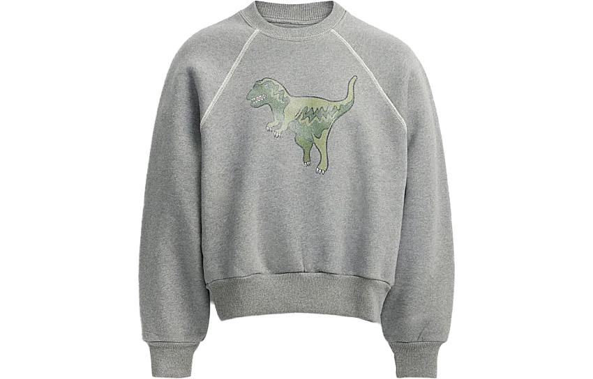 (Women) Coach FW23 Grey Cartoon Print Crewneck Long Sleeve Sweatshirt CO086-NZ2