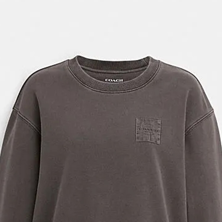 Shop (W) Coach FW23 灰色印花Logo休閒圓領衛衣 CI853-SMO
