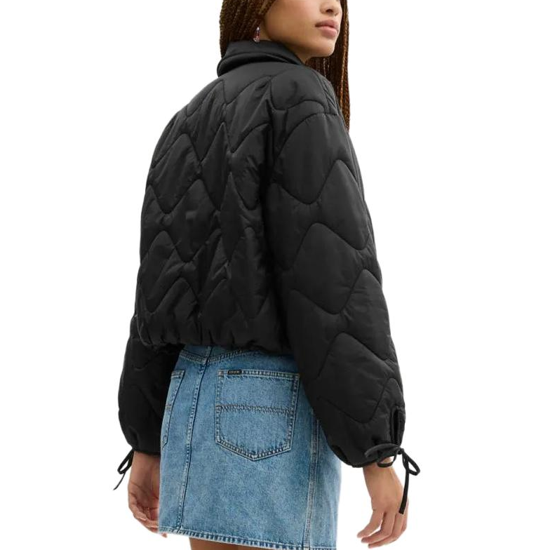 Purchase (W) COACH FW24 黑色純色長袖扣式棉質外套 CY561-BLK