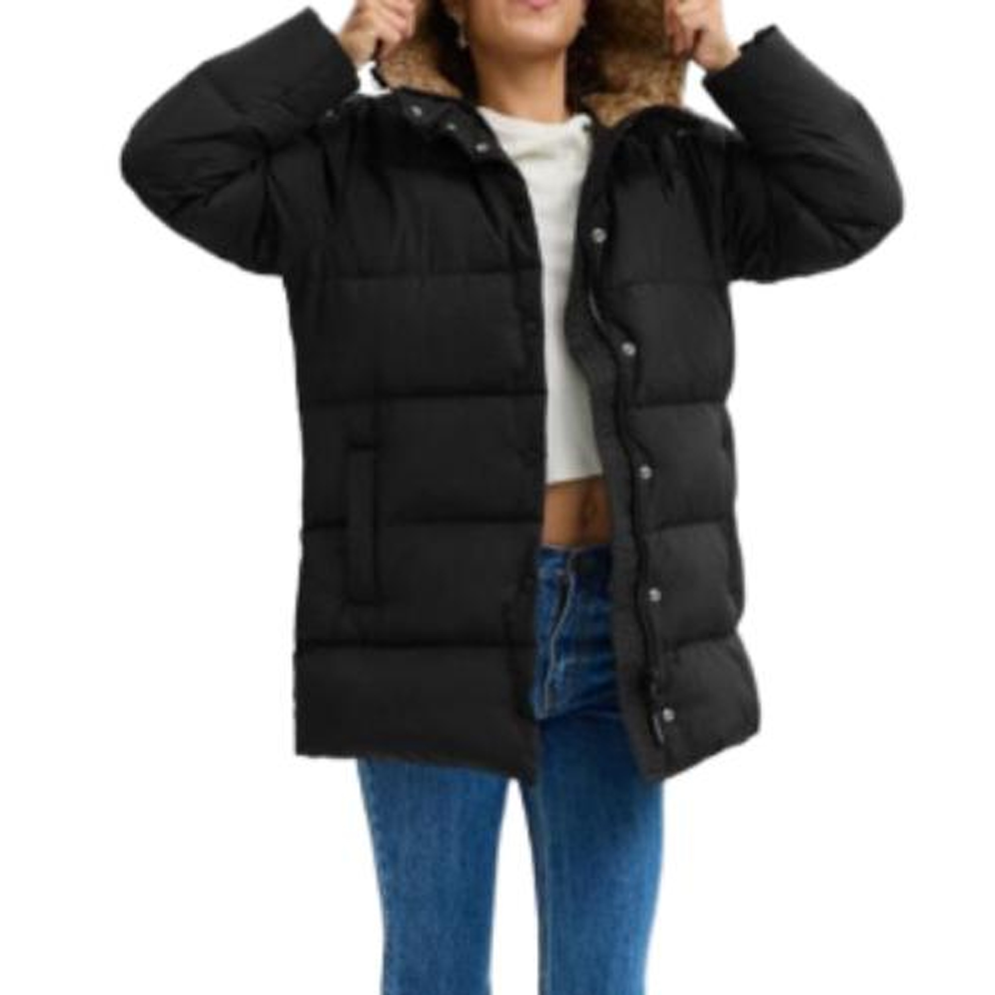 Shop (Women) COACH FW24  Classic Black Long Down Jacket CV927-BLK