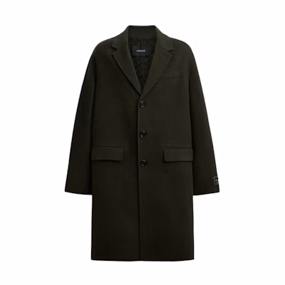 (Women) COACH FW24 Double-Sided Wool Button-Front Coat Deep Green. CV898-DGN