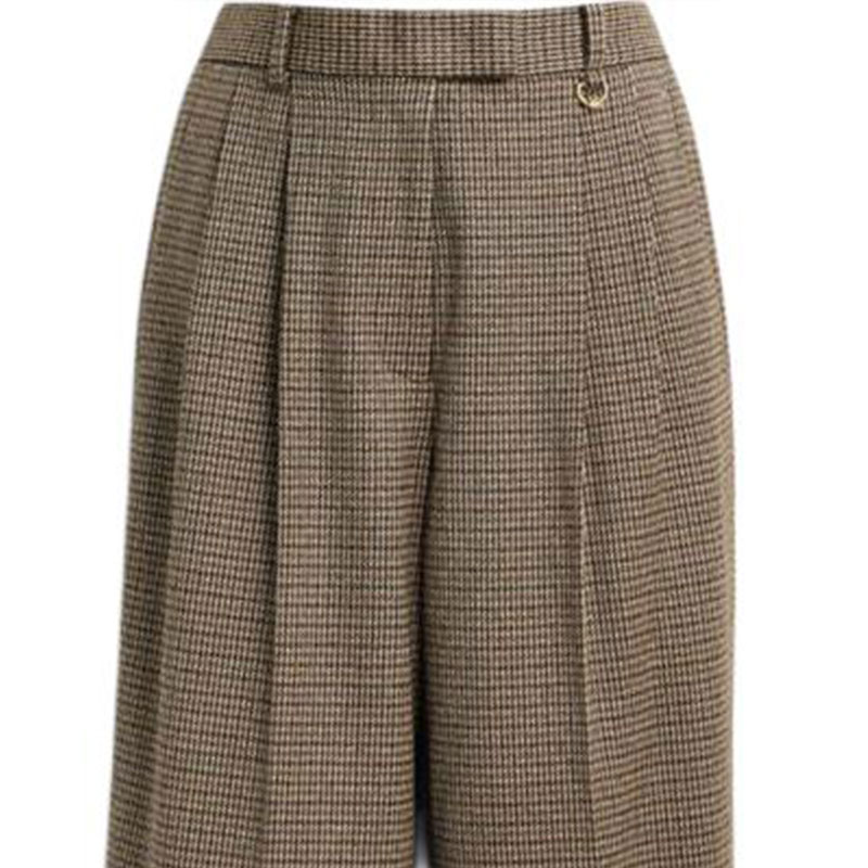 Details for (W) コーチ FW24 ブラウンチェック柄ジップ付きカジュアルパンツ CX303-MYB