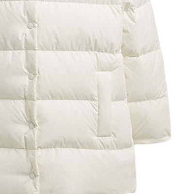(Women) COACH FW24 White Hooded Down Jacket with Removable Fur Trim CV301-CRM Details for (Women) COACH FW24 White Hooded Down Jacket with Removable Fur Trim CV301-CRM