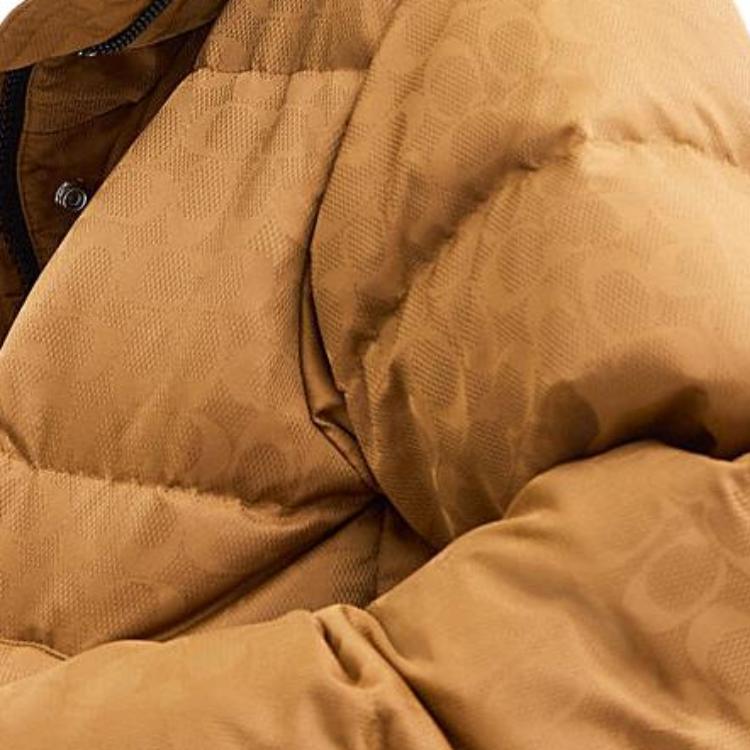 Cheap (Women) COACH FW24 Jacquard Short Down Jacket Women Brown CV411-LRC