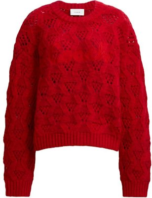 (Women) COACH FW24 Red Logo Print Pullover Crewneck Sweater. CX315-RED Buy (Women) COACH FW24 Red Logo Print Pullover Crewneck Sweater. CX315-RED