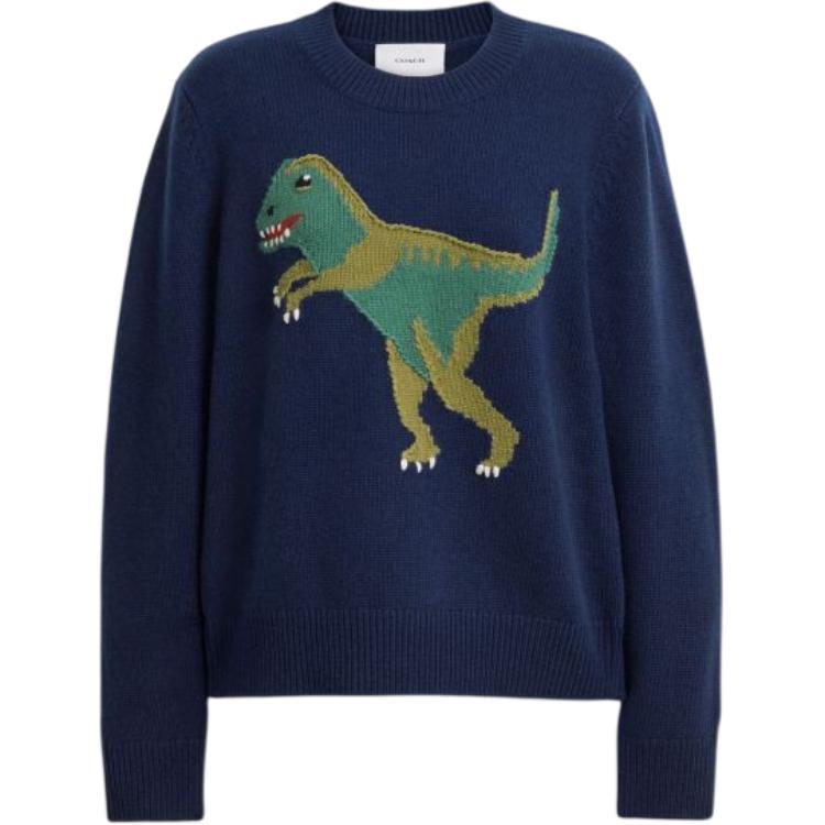 Order (Women) COACH FW25  Animal Print Crewneck Long-Sleeve Sweater. CCN39-B5H