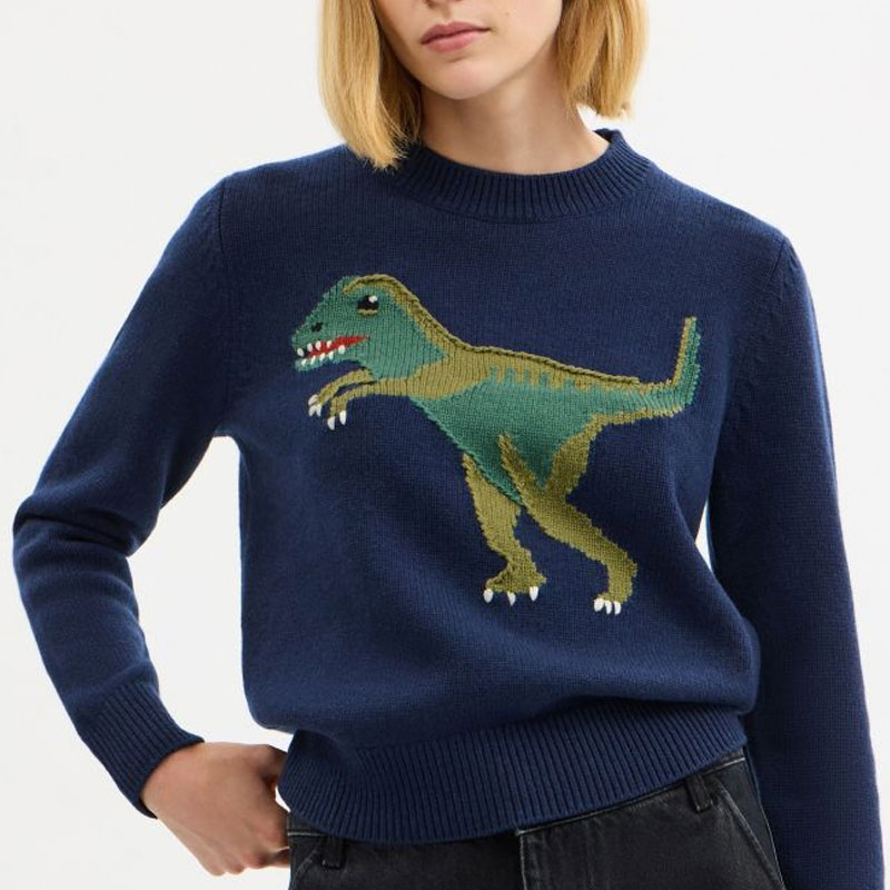 Purchase (Women) COACH FW25  Animal Print Crewneck Long-Sleeve Sweater. CCN39-B5H