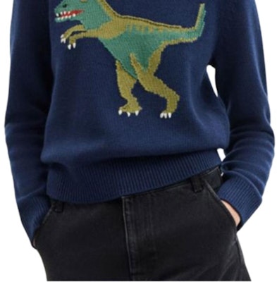 (Women) COACH FW25 Animal Print Crewneck Long-Sleeve Sweater. CCN39-B5H Details for (Women) COACH FW25 Animal Print Crewneck Long-Sleeve Sweater. CCN39-B5H