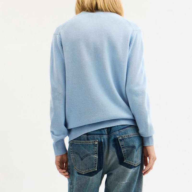 Purchase (Women) COACH FW25  Crewneck Sweater with Bunny Intarsia Design CCO71-BLU