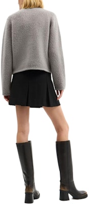 (Women) COACH FW25 Fleece Long Sleeve Coat with Pockets and Single Button. CCN41-GRY Shop (Women) COACH FW25 Fleece Long Sleeve Coat with Pockets and Single Button. CCN41-GRY