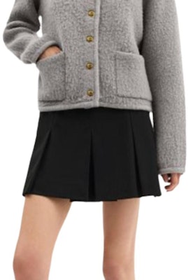 (Women) COACH FW25 Fleece Long Sleeve Coat with Pockets and Single Button. CCN41-GRY Details for (Women) COACH FW25 Fleece Long Sleeve Coat with Pockets and Single Button. CCN41-GRY